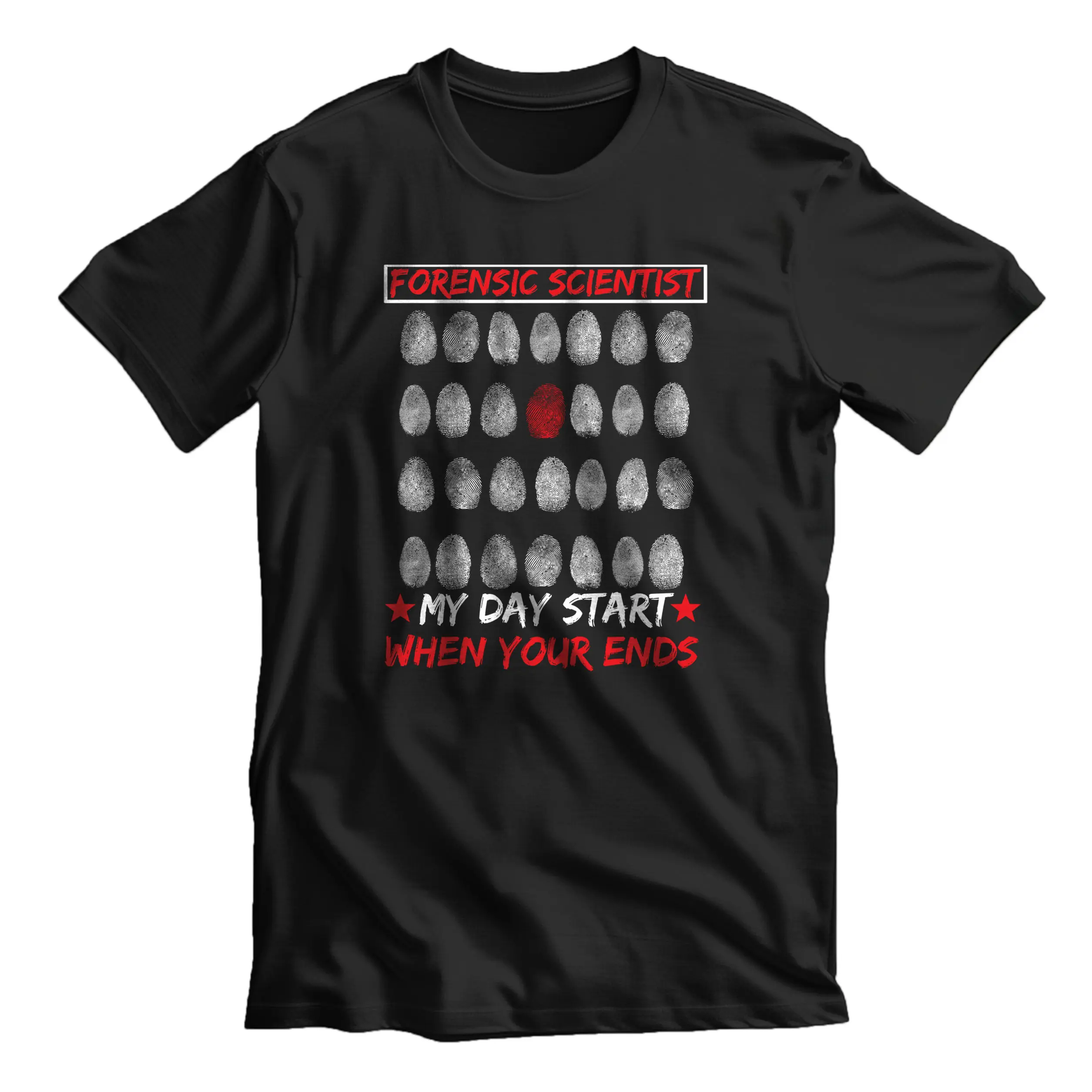 Forensic Science Fingerprint DNA Detective T-Shirt