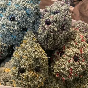 Crochet Green Nug Plush Toy – Handmade Soft Amigurumi Plushie, Cute Novelty Gift, Cozy Desk Decor, Unique Collectible, US Stock