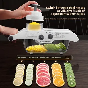 Premium Lemon for Kitchen Multifunctional Fruit Vegetable Cutter Onion Tomato Potato Machine Quick Easy Home Commercial Use for Restaurant Bar Cafe Lemonade Stand BPA-free Clear Dry Food Dispenser Slicer Vintage Glass Jars with Lids