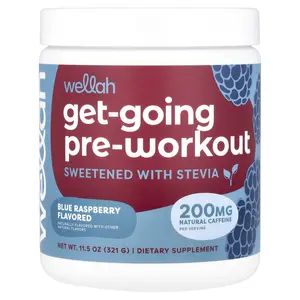 Wellah Get-Going Pre-Workout, Blue Raspberry, 11.5 oz (321 g)