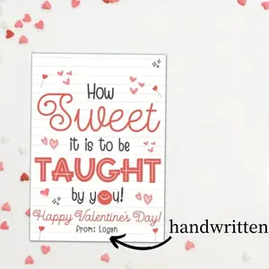 20 Pcs Teacher Valentine's Day Gift Tags, Classroom Teacher Valentine's Day Labels, Sweet Student Teacher Valentine's Day Gifts