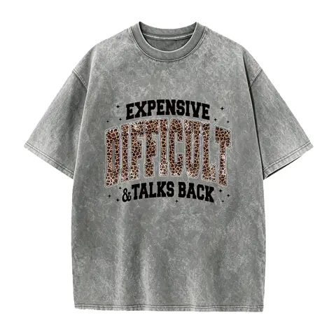 Expensive Difficult & Talks Back Leopard Print Shirt, Expensive And Difficult Shirt, Funny Mom T-shirt, Gift From Husband