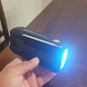 Hand-Crank/Solar-Powered Radio, Multifunctional Radio, Emergency Radio with 2000mAh Power Bank & LED Light, Portable Compact SOS Alarm Weather Radio for Outdoor Use, Essentials Gift #TOP PICKS