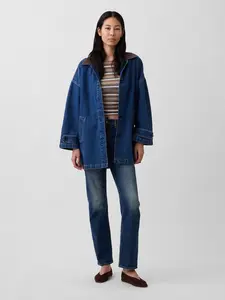 Gap Women's Oversized Denim Car Coat