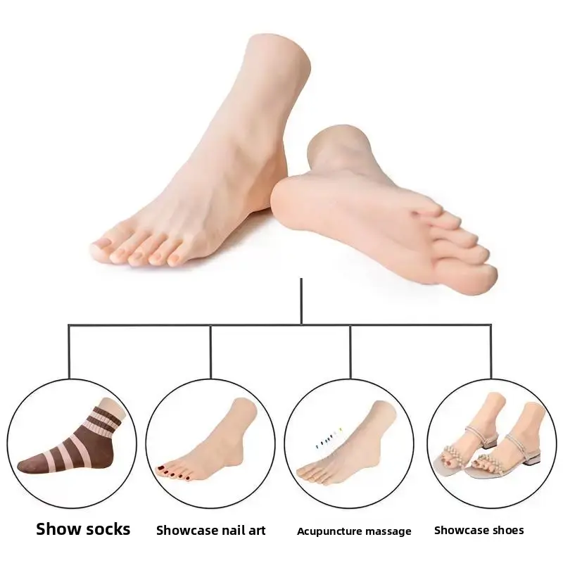 Foot nail art practice simulation, foot mask props, shoes, socks ...