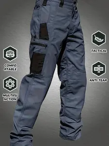 Men's Tactical Cargo Pants - Water Resistant, Anti-Tear, Multi-Pocket Work Pants | Comfortable for Outdoor Hiking, Military, Camping & Daily Wear | Durable Ripstop Utility Trousers with Functional Pockets
