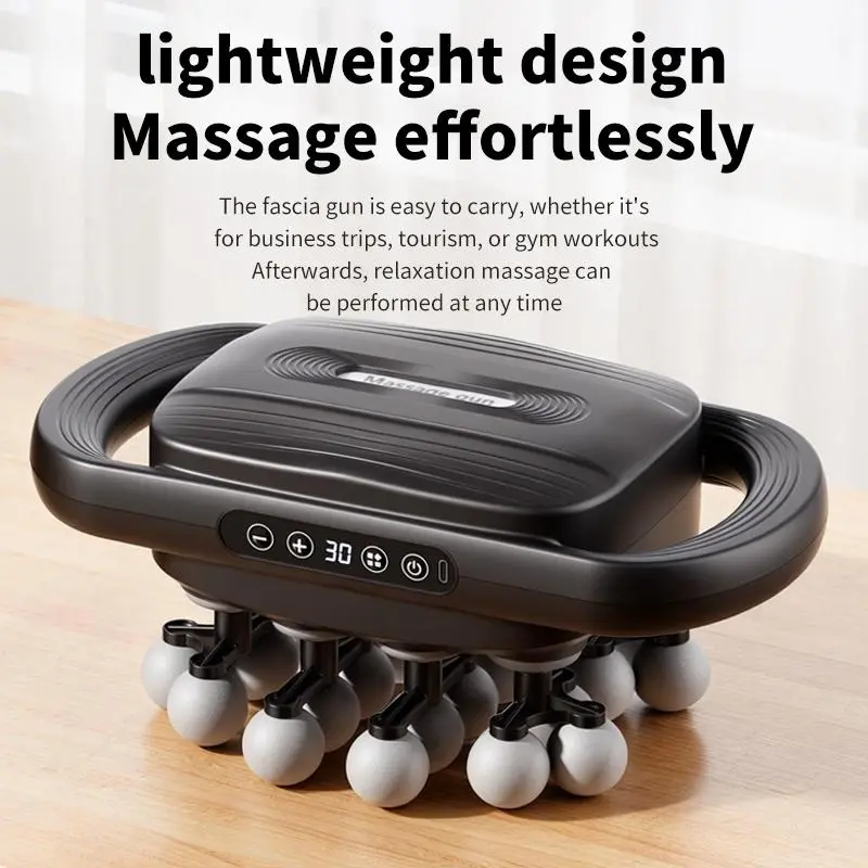 24-Head Deep Tissue Percussion Massage Gun, Personal Care Massage Device with 3 Modes & 30 Intensities for Back, Legs Pain Relief