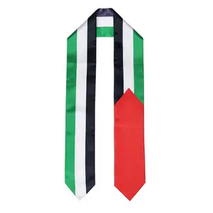 Palestine Flag Graduation Stole, Sash, Scarf, Gift, Students, High Quality, High School, College, Scarves, Adults, Men and Women, Satin