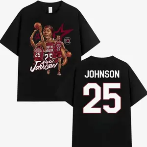 Raven Johnson Basketball T-Shirt – South Carolina Women’s Hoops Graphic Tee, #25 Player Fan Shirt Game Day, Women Tops G76