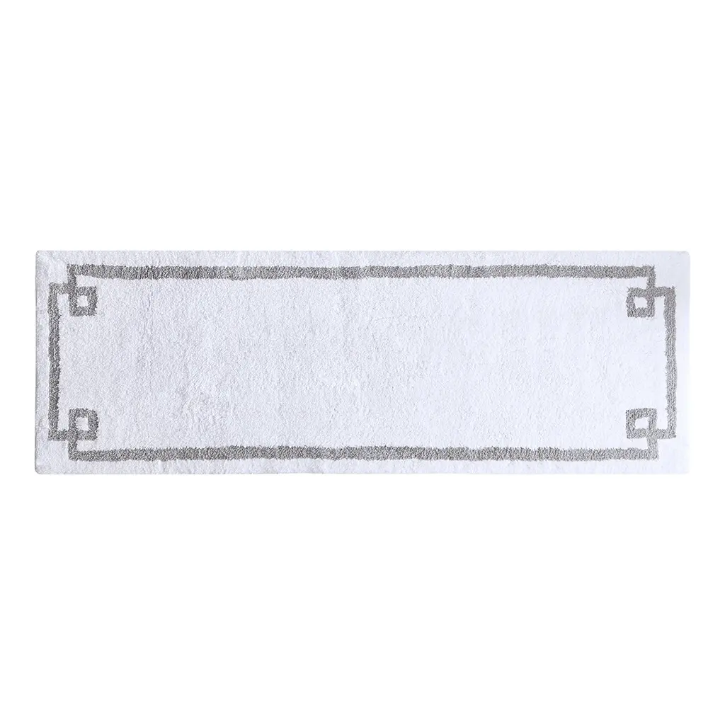 Cotton Bath Runner Rug 24x72 Inches – Soft, Absorbent, Non-Slip, Quick-Dry, Machine Washable, Plush Tufted Mat for Bathroom, Laundry, Kitchen, Entryway