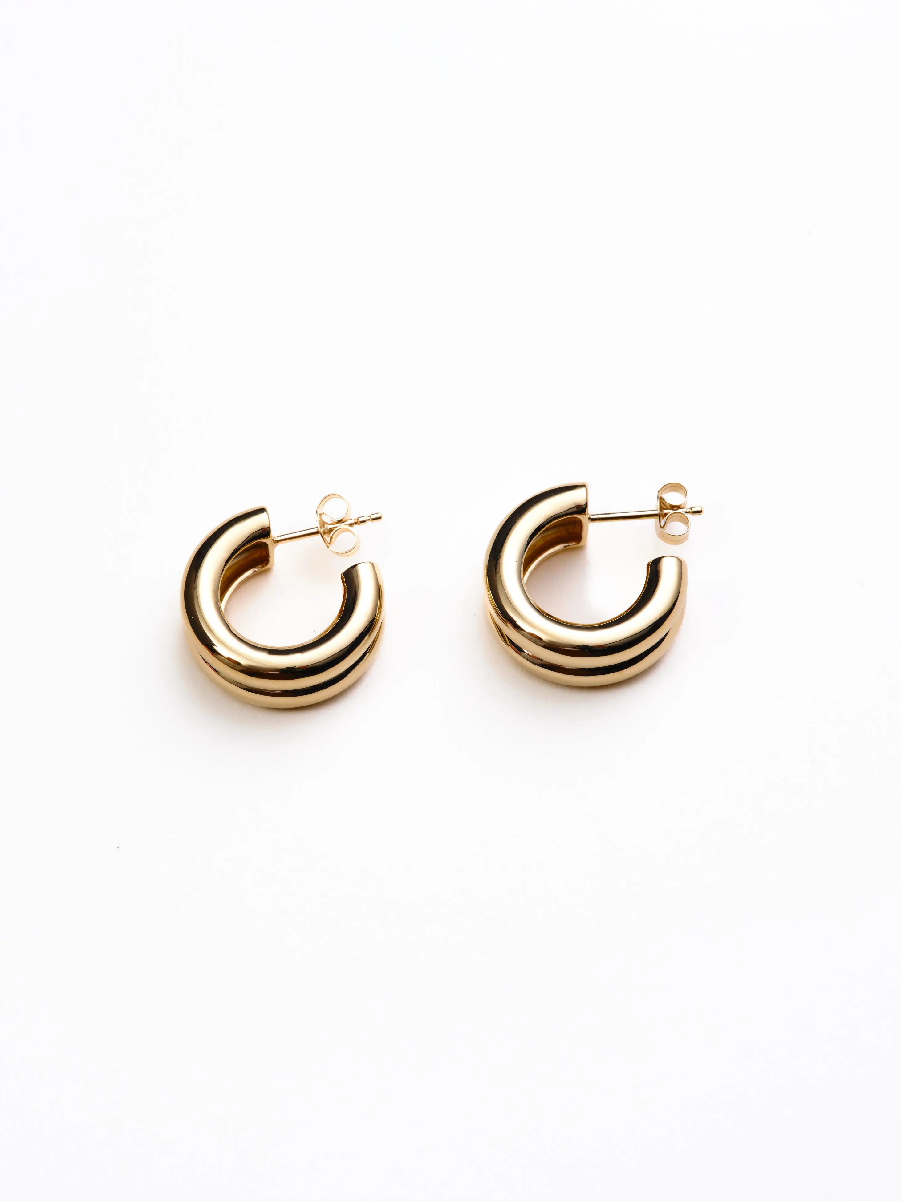Bobby Double Hoop Earring 14K Recycled Gold Vermeil