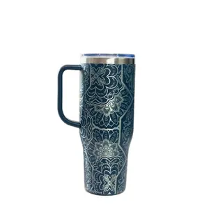 Pretty Cuss Word Mandala 40oz Tumbler Perfect Gift Permanently Laser Engraved Drinkware Water BottlesTumbler Reusable Beverage Sturdy