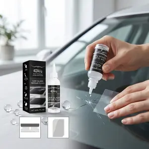 2 Bottles Car Glass Repair Glue (30ML), Nano Glass Repair Liquid, Quick Fix for Cracks, Automotive Glass Restoration Solution
