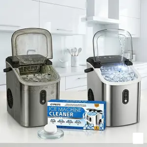 Ice Machine Cleaner Maker Descaler - 24 ACTIVE Clean Tablets Compatible with Frigidaire, Opal, GE Profile, Kitchenaid, Nickel Safe Scale Remover for Countertop, Nugget Ice Makers Bulk 1 Year Supply