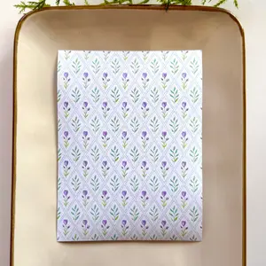 Polymer Clay Transfer Sheet – Water-Soluble, Jewelry Making, Earring Design, Seamless Pattern, Clay Tools - Purple Florals 2