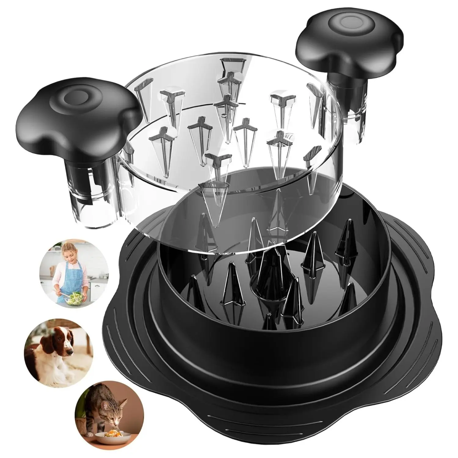 Mini Chicken Shredder Small Cute Chicken Breast Shredder Tool Twist for Kids and Pet Lover, Visible Meat Shredder Machine, Anti-Slip Strip, Ergonomic Handle, BPA Free, Suitable for Pork Chicken