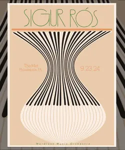 Sigur Rós Wordless Music Orchestra Poster - Clean Modern Art for Fans & Decor - Biggie Smalls Legend Features - Retro Hip Hop Wall Art