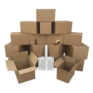 UBMOVE Basic Moving Boxes Kit #1 + Packing Supplies; 18 Moving Boxes, Bubble Roll & Packing Tape