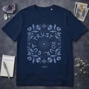 Trust Your Gut — 100% Organic Cotton Tee | Unisex, Eco-Friendly, Inspirational, Spiritual, Graphic T-Shirt