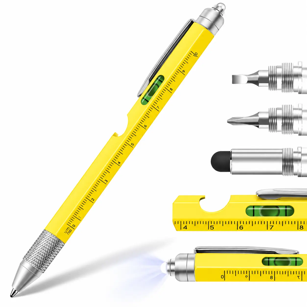 9-in-1 Multitool Pen - Multifunctional Stationery, Fathersdaygift, Christmas Gifts for Him, Mens Gifts, Dad Stocking Stuffers, Anniversary Birthday Gadget