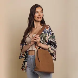 Antonia Beachy Kimono - Lightweight Polyester Chiffon Blend, Tropical Multicolor Print, Soft & Breathable, S-XL, Hand Wash Cold, Lay Flat to Dry - Piece