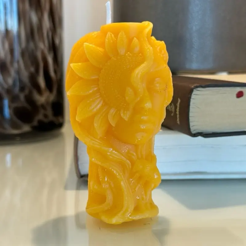 Sunflower Girl Themed Decorative Candle