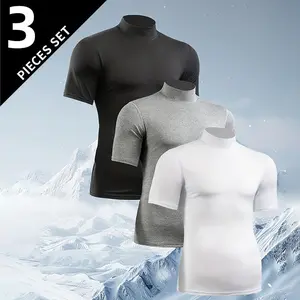 3-Pack Men's Polo Shirts - Soft Breathable Cotton, Comfortable Short Sleeve & Casual Fit, Classic Collared Polo for Work, Golf, Travel & Everyday Wear, Slim Fit, Moisture-Wicking, Stretch Knit - Fitness Running Tops Gym Sweatwear Gym Washed Tee