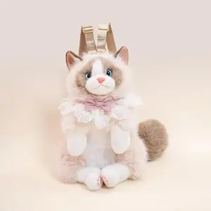 Beagle Sheltie Golden Retriever West Highland Terrier Cat Plush Backpack Functional Soft Toy Double Strap Design Built in Storage Realistic Animal Backpack Stylish Accessory Unique Gift for Animal Lovers