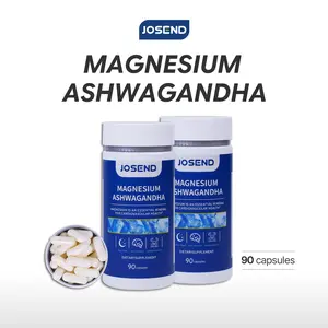 #JOSEND Magnesium & Ashwagandha Dietary Supplement - 90 Capsules | Supports Heart Health, Reduces Stress, Enhances Memory & Energy | Natural Formula, Made in USA