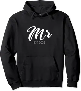 Wedding Matching Gifts Mr. Est. 2023 Groom Pullover Hoodie - Briannama Shop 59B09X5G52FL