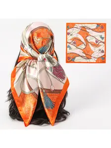 Soft and skin-friendly large boho style scarf, shawl, headscarf for women, elegant and versatile, wrinkle-resistant and non-iron long silk scarf