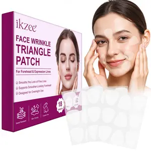 ikzee FACE WRINKLE TRIANGLE PATCH,A must-have skincare product, suitable for the forehead and expression lines. It smoothens the facial skin, is invisible, lightweight, breathable, and is a facial care patch.