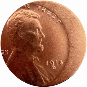 1914 D Lincoln Wheat Cent Off Center Double Struck Error Coin - Uncirculated | Historical Collectible | Display & Gift Token