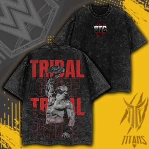 Roman Reigns The Tribal Chief V4 graphic tee oversized streetwear WWE wrestling outfit premium deluxe washed tee