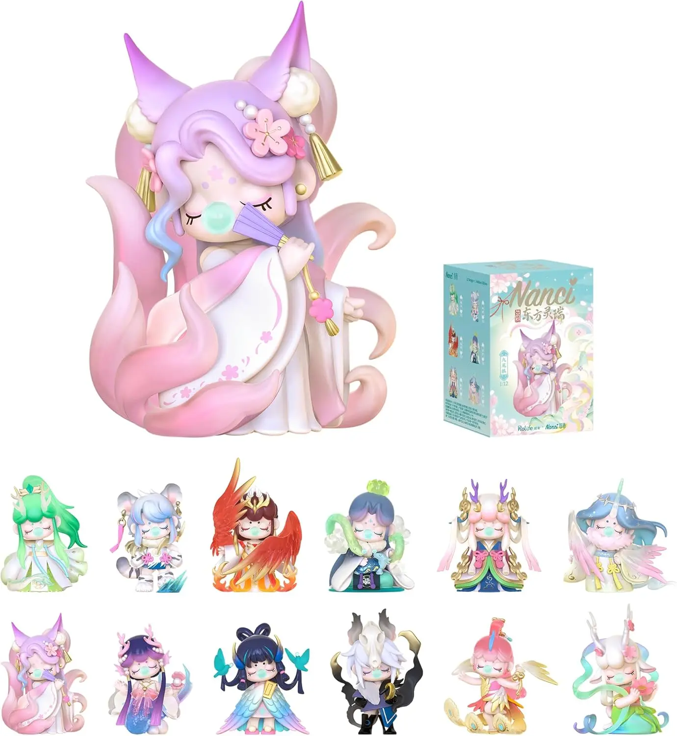 Rolife Nanci Ancient Mythical Beasts Kawaii Art Collectible Toy Blind Box - Cute Blind Bag Unboxing Figure, Creative Gift for Women Adults