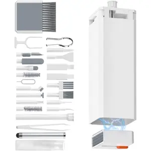Keyboard Cleaning Kit Laptop Cleaner, -in-1 Multi-Function  Cleaner Kit, Screen  Cleaning Brush Tool PC Accessories for  iPad MacBook Earbud Camera   (White)
