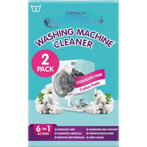 Front Load Washing Machine Cleaner 6-in-1 |   Scent | Dissolves  | Leaves No  |  Odor | Removes Limescale | Descales | Deep Clean Formula | 150g (Pack of 2)