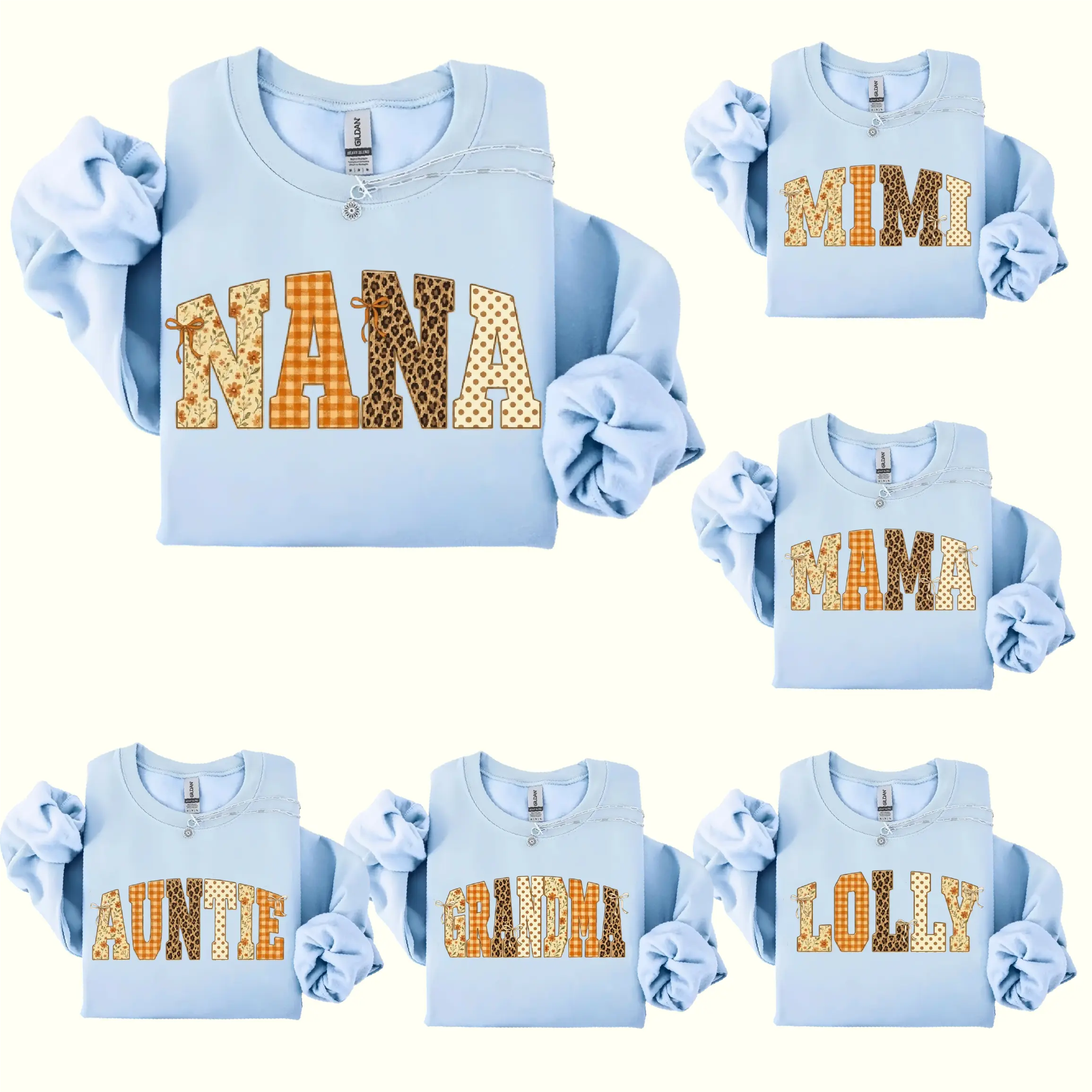 Personalized Halloween Mama Sweatshirt, Custom Name Mom Shirt, Vintage Fall Halloween Sweatshirt, Patchwork Gingham Mama Shirt, Grandma Nana Mimi Auntie Lolly Shirt, Halloween Gift