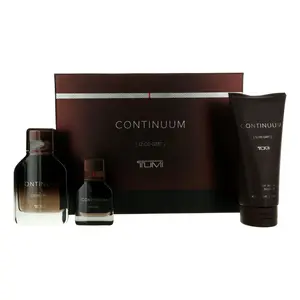 Continuum by Tumi for Men - 3 Pc Gift Set 3.4oz EDP Spray, 1oz EDP Spray, 6.7oz Body Wash