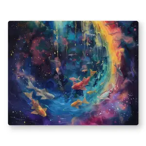 Conscious Sales C1MP16202NAJSN 16 x 20 in. Milky Wave - Blue Metal Print Wall Art for Stunning Home Decor