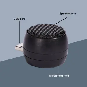 Plug & Play Computer Speakers Compatible for PC/Desktop/Laptop with Built-in Mic & Stereo Sound, - Portable External Speakers Suitable for Voice Calls on Social Media, Gaming, Streaming, No Charging Required