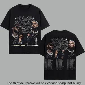 Raymond & Brown The R&B Tour 2026 V9 Premium Acid Washed 100% T-Shirt, R&B Music Duo Graphic Tee, Urban Hip Hop Soul Streetwear Shirt, Concert Tour Merch, Gift for R&B Fans, Vintage Music Tee