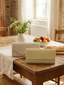 2pcs Elegant Glitter Envelope Clutch Bag Set, Sparkly Rhinestone Decor, Evening Handbag for Wedding Party Cocktail, Stylish Accessory