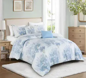 Artistic Home Textiles –Luxury Reversible 5-Piece Comforter Set, Soft Microfiber Floral Bedding with Matching Pillows