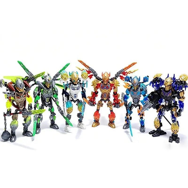 NEW 2in1 Bionicle Warriors Building Block Anime Action Figures Tahu Onua Gali Collection Robot Mech Bricks Toy For Boy Gifts