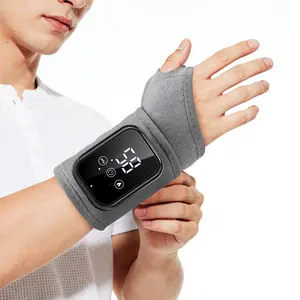 Heating and vibrating hand massager, suitable for both left and right hands, 3 types of vibration and 3 levels of hot compress massage wristband, electric heating and vibration wrist massager, wrist protection, can be given as a gift to  friends
