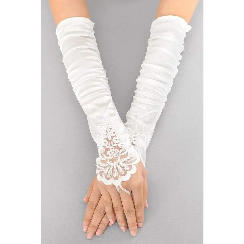 Fingerless Satin Gloves