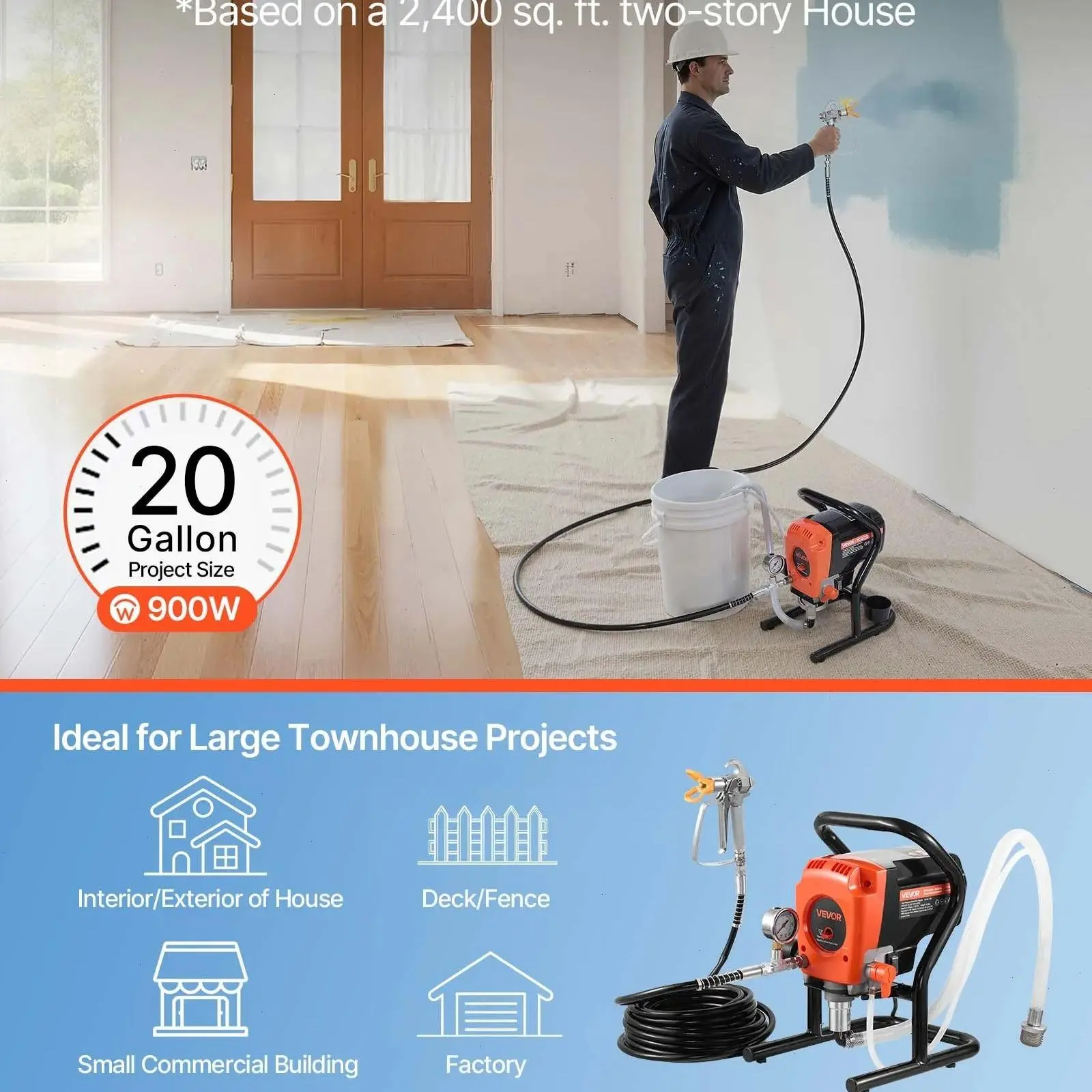 900W, 3300PSI【of House, Fence】