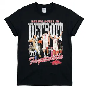 [MADE IN US] Darius Acuff Jr. T-Shirt - 90s Bootleg Detroit to Fayetteville Graphic - Hype Streetwear for College Basketball Fans