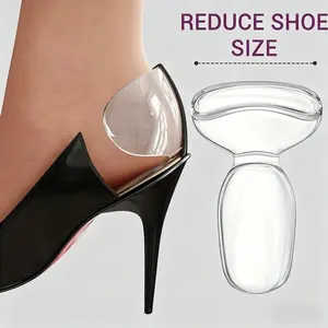 Women's Silicone Heel Cushions – Transparent Shoe Sizers & Non-Slip Comfort Pads |   Custom-Fit Liners for High Heels |   Fashion Accessories |   Silicone Heel Protection